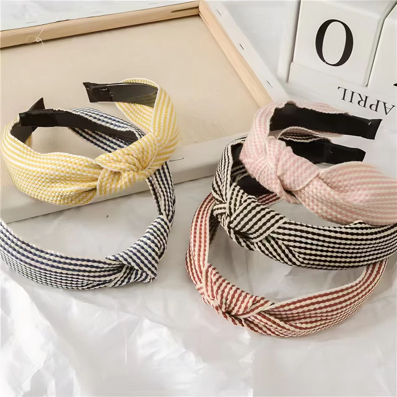 Wide Edged Checkered Headband  - Headband Summer Knit review and price