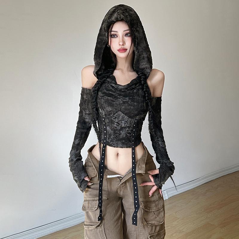 Off Shoulder Hoodie Long Sleev - Blouse Off Shoulder review and price