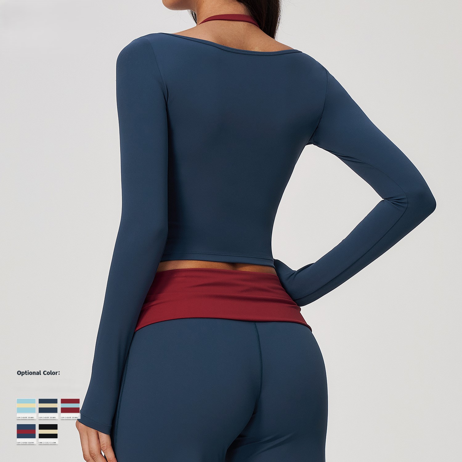 Halter Long Sleeve Yoga Crop T - Crop Top Crochet review and price