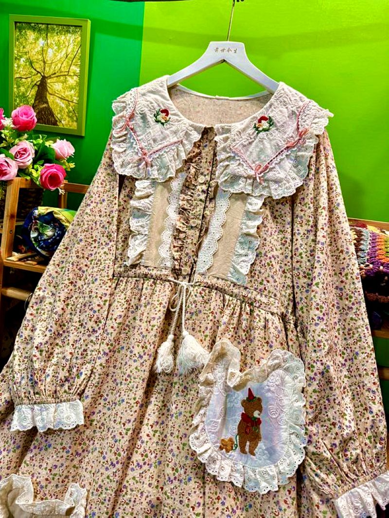 Autumn Cotton Ruffed Lace Swee - Midi Skirt Floral review and price