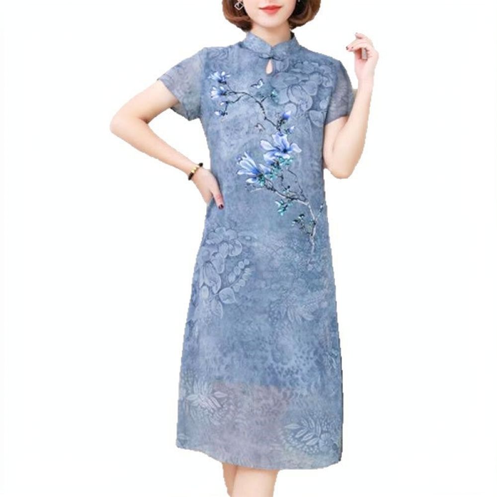 Summer Chiffon Floral Dress El - Midi Skirt Floral review and price